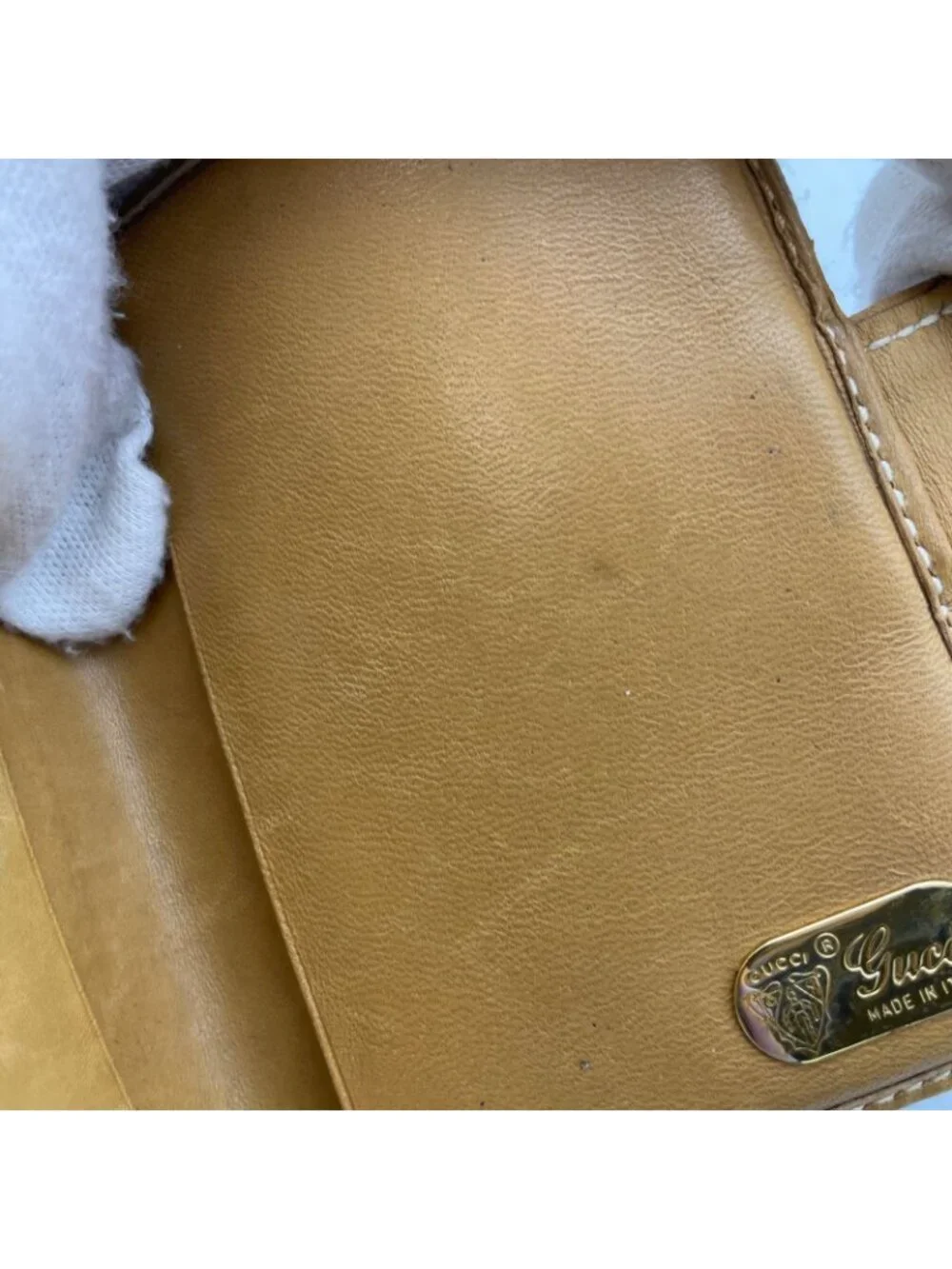 Gucci Micro GG Pattern Card Holder Pass Case Brown
